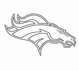 Broncos Logo Coloring Denver Pages sketch template