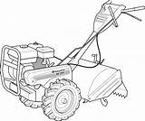 Tractor Drawing Lawn Clip Tiller Mower Clipart Walking Power Cultivator Vector Coloring Outline Line Pages Svg Coloringpagesfortoddlers Tractors Manufacture Drawings sketch template