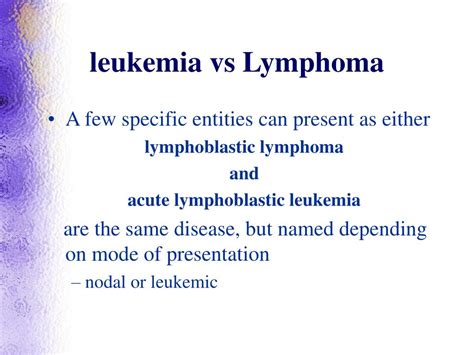 ppt leukemia and lymphoma