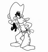 Duck Daffy Cowboy Coloring Pages Great Netart sketch template