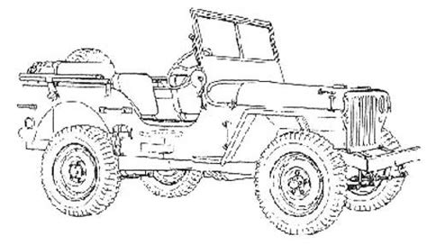 coloring page army jeep  dxf include