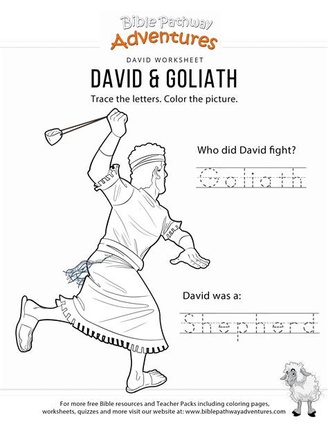 printable david  goliath crafts