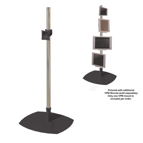 premier mounts prestige single pole floor stand for 17 40 inch screens