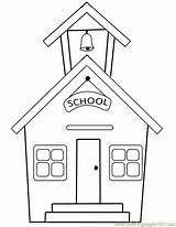 Coloring School Kids Pages Building Colouring Printable Themed Coloringpages101 sketch template