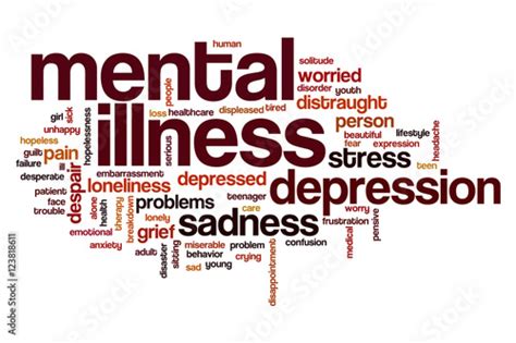 Mental Illness Word Cloud Stock Illustration Adobe Stock