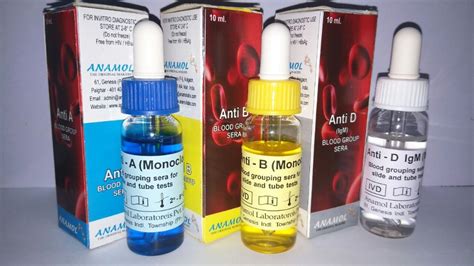 blood grouping reagent packaging type bottle rs  box id