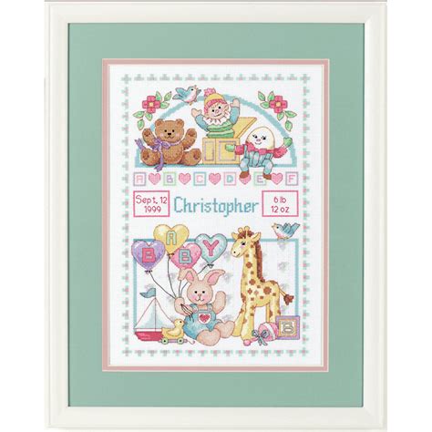 birth record  baby counted cross stitch kit