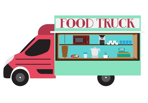 illustration  food truck  vector   vector art stock graphics images