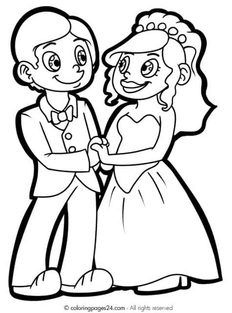 printable wedding coloring pages coloringpagescom