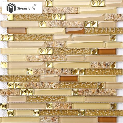 Tst Glass Conch Tiles Golden Glass Mosaic Tile Sheets