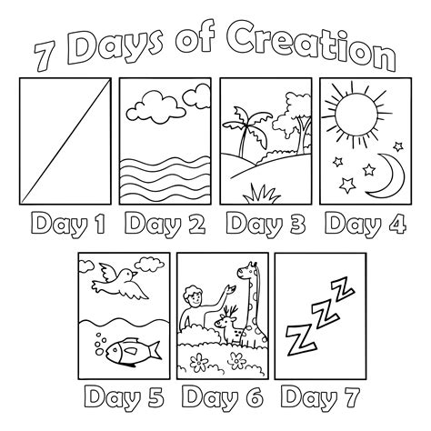 days  creation coloring pages  bible coloring pages kidadl