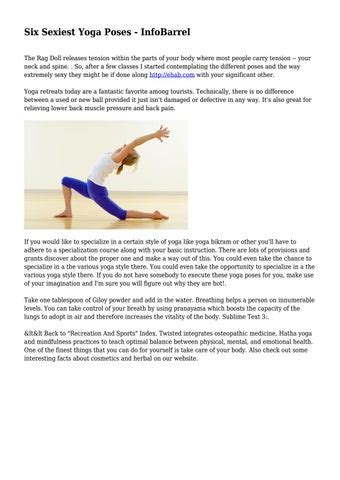 sexiest yoga poses infobarrel  dynamicsanity issuu