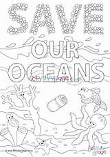 Colouring Oceans Save Earth Pages Poster Ocean Coloring Kids Activity Planet Animals Activityvillage Activities Happy Village Explore sketch template