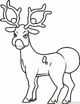 Pokemon Stantler Coloring Pages Electrike Getcolorings Coloringpages101 Pokémon Getdrawings Color Online sketch template