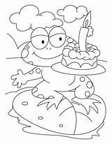 Birthday Frog Happy Coloring Pages Dad Toad Papa Cake Frogs Cute Color Precious Moments Printable Getcolorings Print Popular Colori Mom sketch template