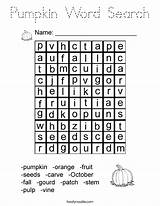 Pumpkin Word Search Coloring Built California Usa sketch template