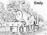 Emily Train Pages Coloring Template sketch template