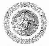 Assiette Mandalas Colorier Dragones Momes Tresor Paginas Chercher Autres Dragons Thai sketch template