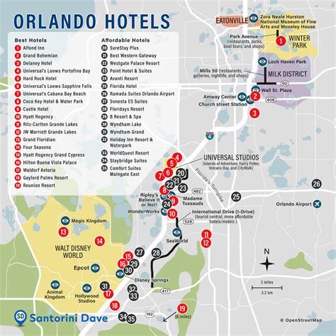 orlando hotel map  areas neighborhoods places  stay