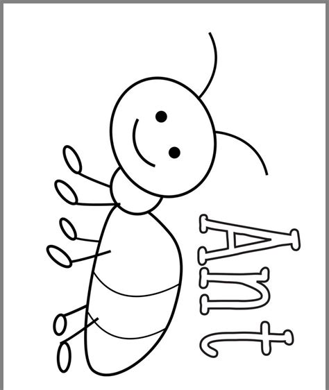pin  stacey  bugs bug coloring pages alphabet crafts coloring pages