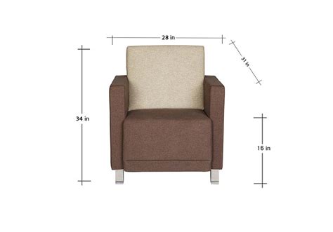 buy flora beige  dark brown colour single seater sofa   price