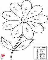 Addition Coloring Grade Worksheets Math 1st Kindergarten Worksheet sketch template