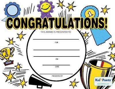 award certificate template  kids hq printable documents