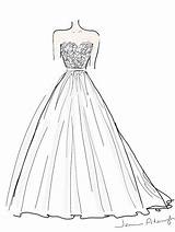 Drawing Easy Dress Simple Wedding Sketch Sketches sketch template