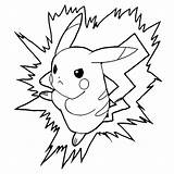 Pikachu Bolt sketch template