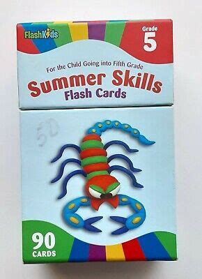 summer skills flash cards grade  math  reading cards  box flash