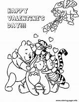 Coloring Pooh Winnie Valentine Pages Cupids Printable sketch template