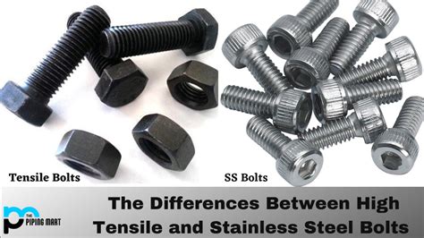differences  high tensile  stainless steel bolts