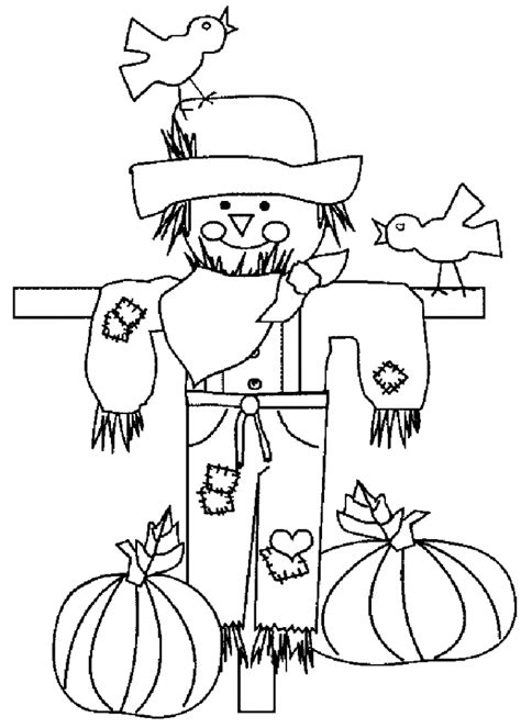 printable scarecrow coloring pages  kids iom