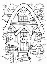 Coloring Winter Christmas Pages Snow Printable sketch template