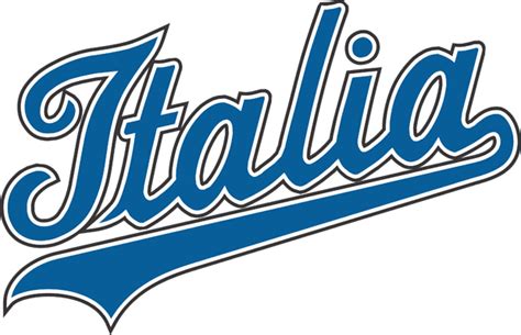 italy primary logo  italia  blue script sports logo
