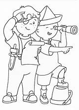 Caillou Coloring Pages Kids Printable sketch template