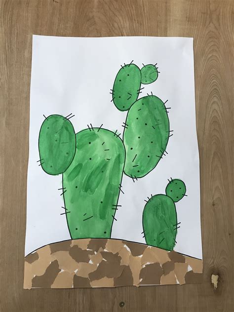 cactus art  toddlers toddler art