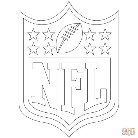 nfl logo coloring page  printable coloring pages