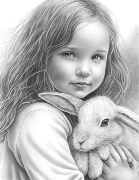 beautiful girls animals coloring pages  kids  adults