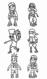 Subway Surfers Coloring Pages Surf Colouring Printable Android Paint Dk Google Divyajanani sketch template