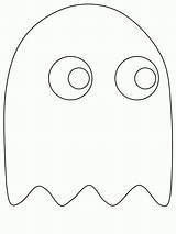 Pacman Pac 80s Fantasmas Ghosts Kleurplaten Cartoon Halloween Feltro Decoração Ghostly Uitprinten Downloaden sketch template