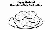 Chip Chocolate Cookie National Cookies Printable sketch template