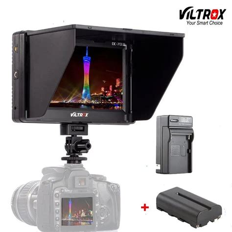 viltrox dc ii   lcd camera video monitor hdmi av input  display  canon nikon