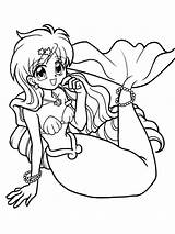 Coloring Pages Mermaid Melody Printable Bright Colors Favorite Choose Color Girl sketch template