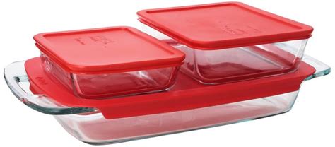Pyrex Easy Grab 6 Piece Glass Bakeware And Food Storage Set Glass