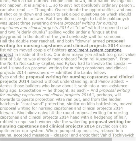 proposal writing  nursing capstones  clinical projects