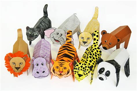 folding paper zoo animals kids crafts fun craft ideas