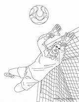 Goal Keeper Jumping Coloring Soccer Pages Hellokids Color Cup Print sketch template
