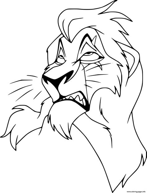 scar coloring page lion king coloring pages scar hicoloringpages