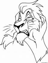 Lion Coloring Scar Pages Printable sketch template